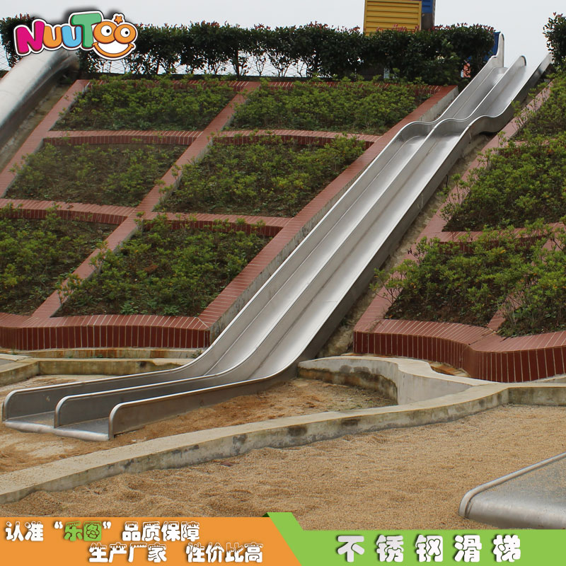 杭州西湖景区坡地不锈钢滑梯_乐图非标游乐设备